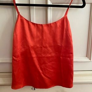 Reformation Silk Top Stella Cami Red small 4 6 NWT